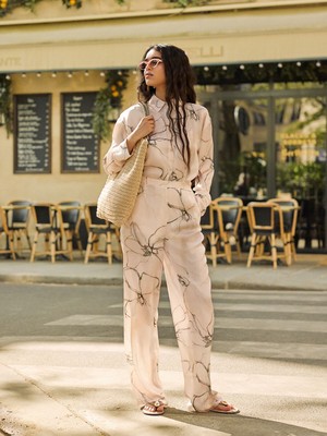 Lc Waikiki Yeni Sezon Gömlek Yaka Çiçekli Kadın Pijama Takımı