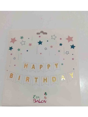 Era Balon Happy Birthday Banner