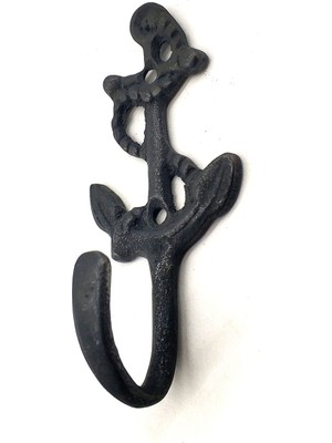 Normadia Denizci Tarz Dekoratif Pirinç Askı, Çapa ve Halat Detayları, 95X42MM