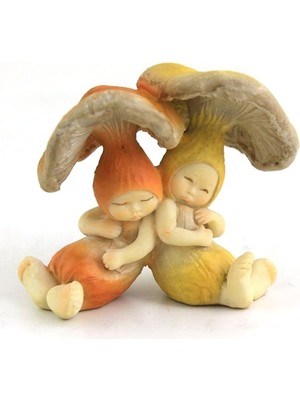 Astera Reçine Teraryum Uyuyan Shroom Bebekler, Minyatür Obje, 6 cm