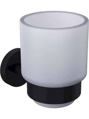 Normadia Mat Siyah Diş Fırçalık, Şık ve Şeffaf Tasarım, Pratik Kullanım