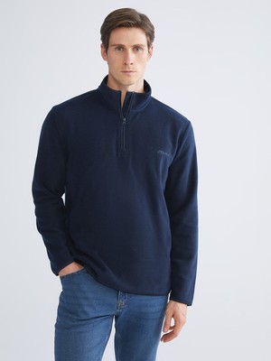 Lc Waikiki Yeni Sezon Dik Yaka Uzun Kollu Polar Erkek Pijama Üst