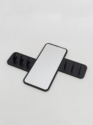 Normadia Şık Dikdörtgen Aynalı Pleksi Anahtarlık ve Askı Seti