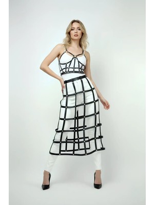 Giyim Deri Etek ve Deri Göğüs Harness Takım, Cosplaywear - BRF1013