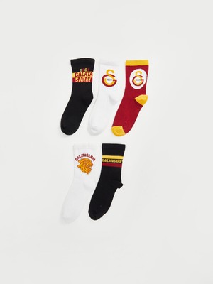 Lc Waikiki Yeni Sezon Galatasaray Desenli Erkek Çocuk Soket Çorap 5'li