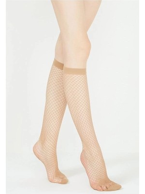 Giyim Penti Iri Fileli Dizaltı Pantolon Çorabı