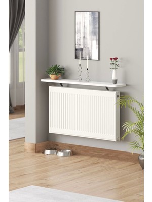 Normadia Oval Kenar Beyaz Petek Üstü Uçan Raf, Modern ve Şık Tasarım