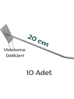 Normadia 10'lu Metal Tel Askılık Seti, Pratik ve Dayanıklı Ürün Asma Çubuğu