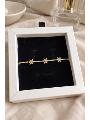 Gümüş Renk Zirkon Taşlı Tenis Bileklik - Kadın Işıltılı Şık Hediye Bileklik - Özel Kutulu