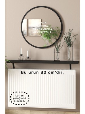 Normadia Siyah Petek Üstü Tak Çıkar Raf 80 Cm, Duvar Montajsız, Şık ve Kullanışlı