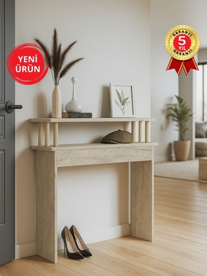 Normadia Şık Modern Dresuar, Traverten Renk, Günlük ve Ofis Dekoru Için Uygun