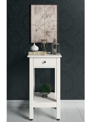 Normadia Şık Beyaz Dekoratif Çekmeceli Dresuar, Modern ve Fonksiyonel Tasarım