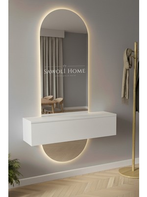 Normadia Modern Beyaz Dresuar, 80 Cm, Şık ve Şeffaf Tasarım