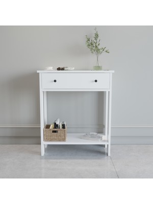 Normadia Şık Beyaz 70 cm Çekmeceli Dresuar, Modern Antre ve Hol Dekoru