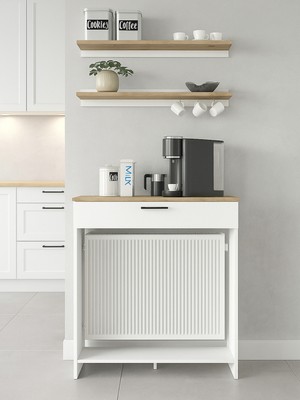 Normadia Solana Petek Üstü Kahve Köşesi Dresuar Çok Amaçlı 90 cm