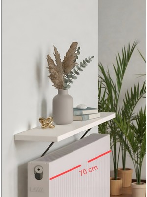 Normadia Beyaz 70 cm Petek Üstü Dresuar Uçan Raf, Şık ve Fonksiyonel Tasarım