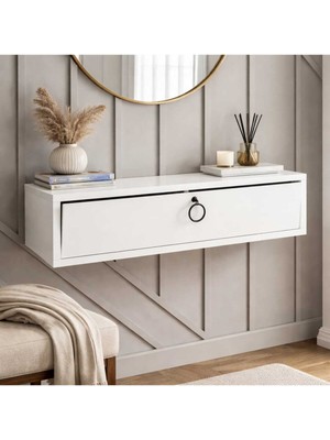 Normadia Şika 60 cm Beyaz Kapaklı Dresuar, Salon, Antre ve Oturma Odası Için Şık Çözümler
