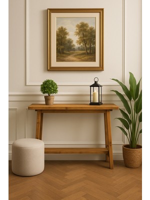 Normadia Doğal Ceviz Ahşap Dresuar Konsol, Rustik ve Eskitme Tarzı