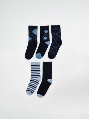 Lc Waikiki Yeni Sezon Desenli Erkek Çocuk Soket Çorap 5'li