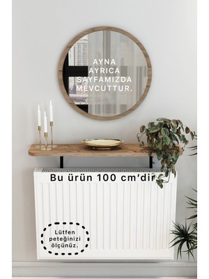 Normadia Atlantik Çam Petek Üstü Tak Çıkar Uçan Raf ve Dresuar, Duvar Montajsız Oval 100CM