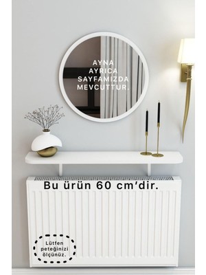 Normadia Beyaz Petek Üstü Tak Çıkar Uçan Oval Raf 60CM, Şık ve Pratik Tasarım