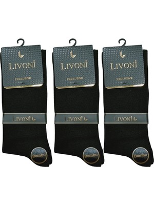 Giyim Livoni Dikişsiz Bambu Erkek  Soket Çorap 3 Adet
