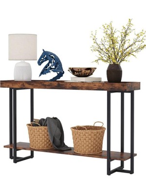 Normadia Modern Metal Iskeletli Dekoratif Dresuar ve Konsol Rafı