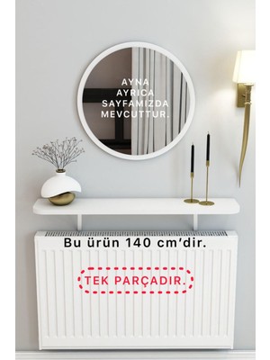 Normadia Petek Üstü Tak Çıkar Uçan Raf ve Dresuar, Duvar Montajsız Oval Kesim 140 cm