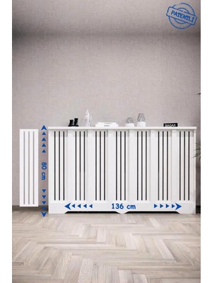 Normadia Beyaz Efes Model Dresuar, 136 cm Iç Ölçü, 140 cm Dış Ölçü, Petek Kaplama