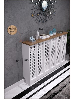 Normadia Beyaz Çam Renkli Truva Model Dresuar, 116-120 cm Ölçü