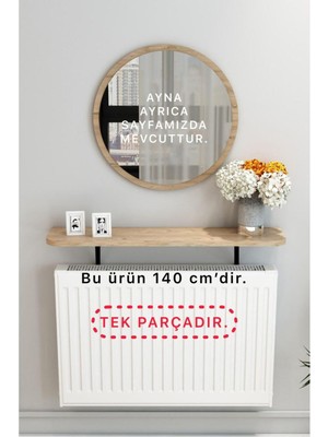Normadia Safir Meşe Petek Üstü Tak Çıkar Uçan Raf ve Dresuar Duvar Montajsız 140 cm