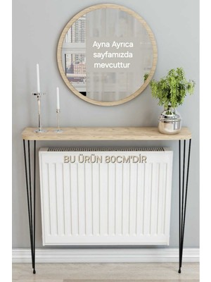 Normadia 80CM Safir Meşe Oval Petek Üstü Raf Dresuar - Şık ve Fonksiyonel Tasarım