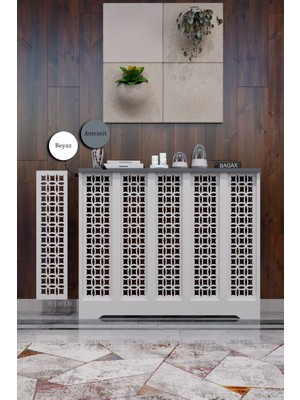 Normadia Beyaz ve Antrasit Renk Ayasofya Model, Petek Kaplama, 96 cm Iç Ölçü