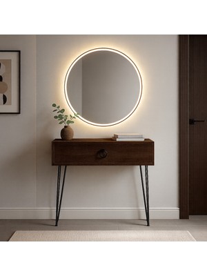 Normadia Şık Metal Ayaklı Modern Dresuar, 80X20X20 Cm, Suntalam, Minimalist Tasarım