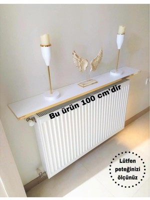 Normadia Altın Beyaz Petek Üstü Tak Çıkar Raf 100 Cm, Duvar Montajsız