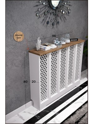 Normadia Beyaz Çam Renkli Bodrum Model Dresuar, 96 cm Iç Ölçü, Petek Kaplama