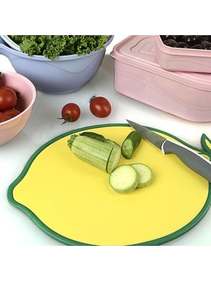 Getittir Limon Figürlü Kaydırmaz Kesme - Doğrama Panosu - Lisinya