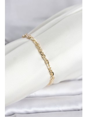 Tp cm 14K Gold Renk Zincir Model Kadın Bileklik - Lisinya