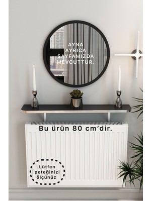 Normadia Siyah Gümüş Oval Petek Üstü Tak Çıkar Uçan Raf ve Dresuar Duvar Montajsız