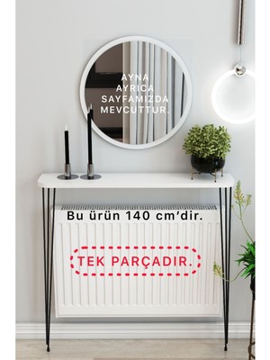 Normadia Beyaz Oval Kenar Çok Amaçlı Petek Üstü Raf Dresuar 140CM