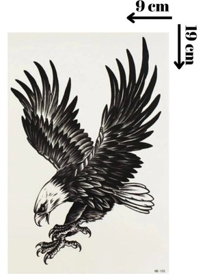 Getittir Kartal Geçici Dövme Şablonu - FF037 - Lisinya