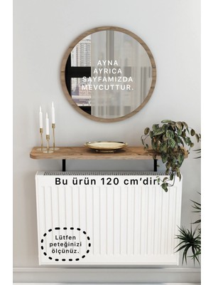 Normadia Şık Oval Çam Petek Üstü Tak Çıkar Uçan Raf ve Dresuar Duvar Montajsız