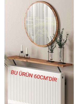 Normadia Şık 60 cm Çam Petek Üstü Uçan Duvara Montajlı Raf