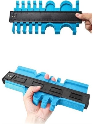 Kyops Büyük Boy Kalıp Çıkarma  Kontur Ölçüm Cihazı Ahşap Fayans Şekillendirme Kalıbı 24 cm - Lisinya