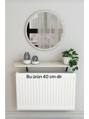 Normadia 40 cm Oval Traverten Raf, Şık ve Dayanıklı Ev Dekorasyonu