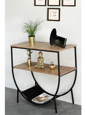 Normadia Modern Metal Dresuar Rafı, Salon Konsol Mobilyası, Şık ve Işlevsel Tasarım