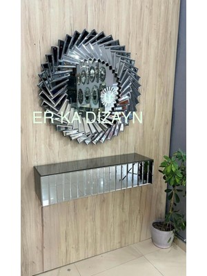 Normadia Füme Renkli Ultra Lüks Dresuar ve Çekmeceli Aynalı Set