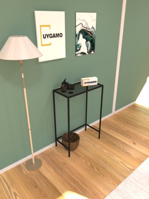 Normadia Modern Siyah Füme Camlı Metal Dresuar, 60 Cm, Şık ve Işlevsel Tasarım