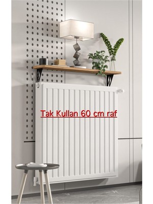 Normadia Montajsız Çam Petek Üstü Metal Raf 60 Cm, Şık ve Pratik Tasarım