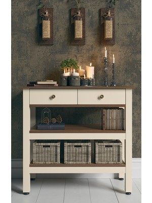 Normadia Modern Desira Ara Raflı, 2 Çekmeceli Şık ve Kullanışlı Dresuar